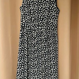 J Crew size 2 navy sleeveless dress with flowers